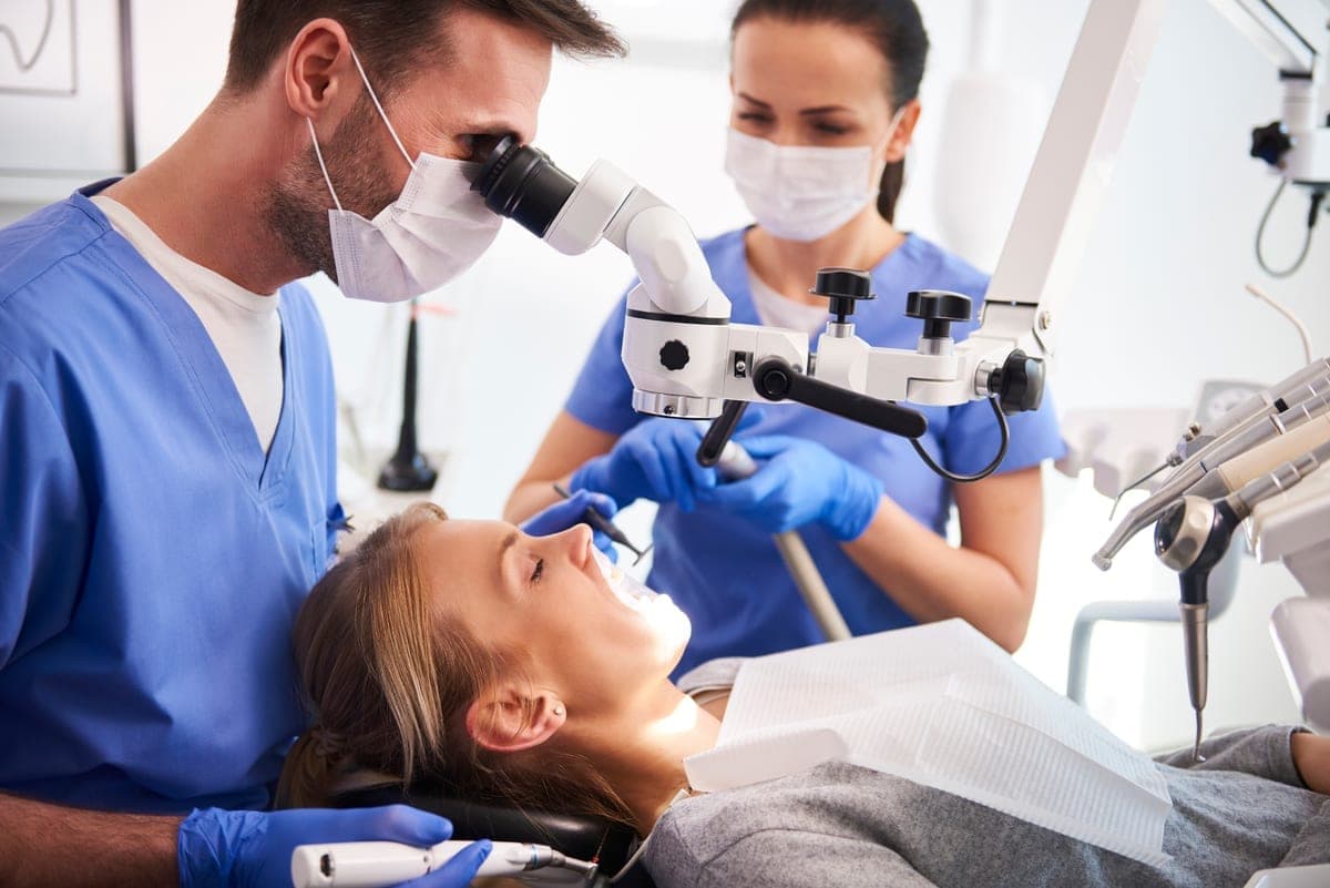 Relaxed patient in the dental chair before root canal therapy in Clearwater